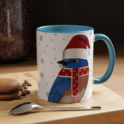 Bluebird Christmas Bird Coffee Mug