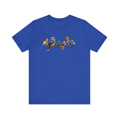 Vögel auf einem Ast T-Shirt Wiedehopf Kookaburra Eisvogel Vogel Singvogel