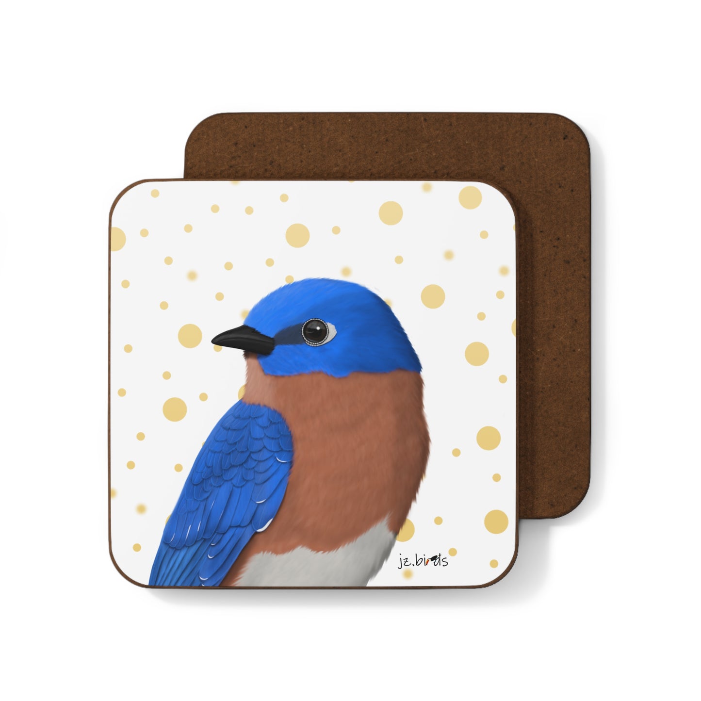 Bluebird Bird Art Hardboard Coaster