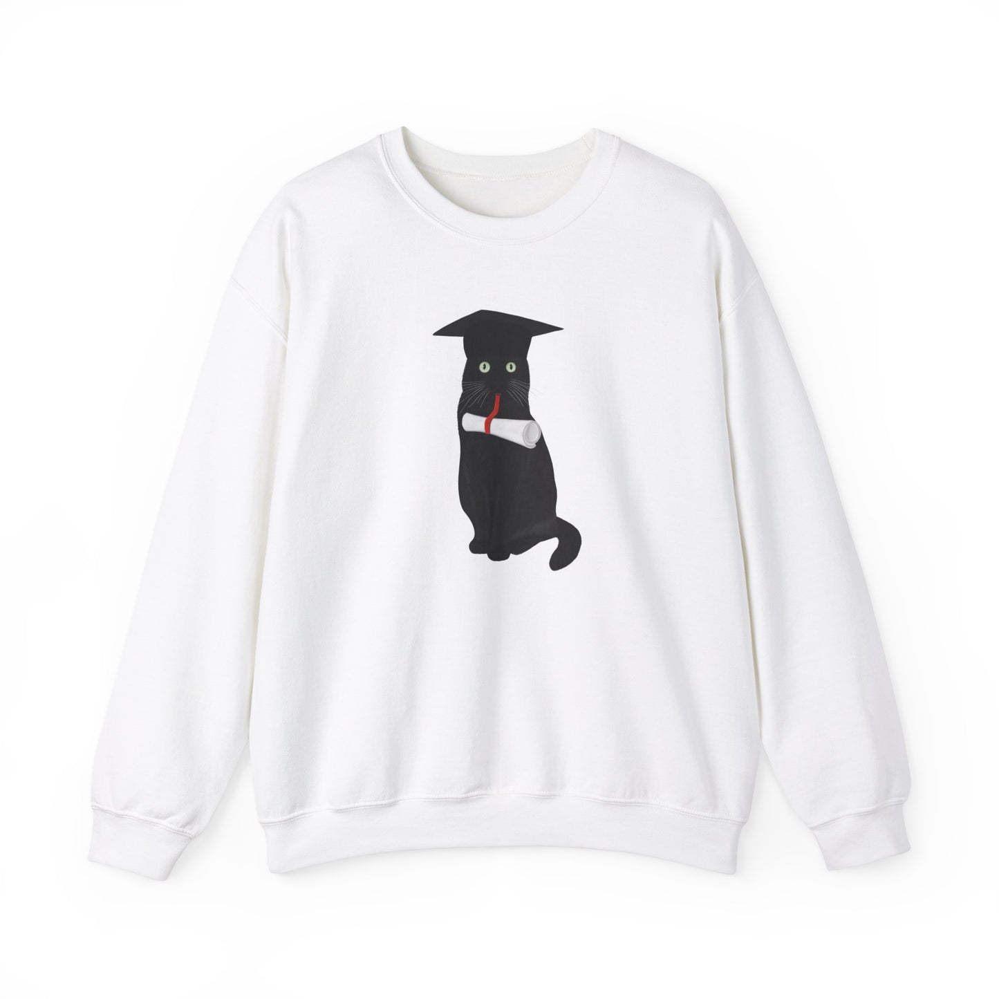 Black Cat Graduate Cat Lover Graduation Sweatshirt