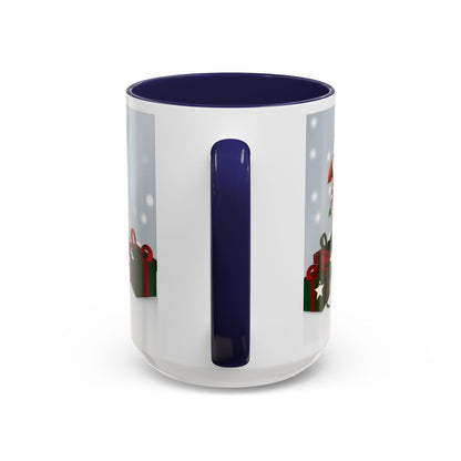 Puffin with Christmas Hat and Scarf Snow Bird Coffee Mug