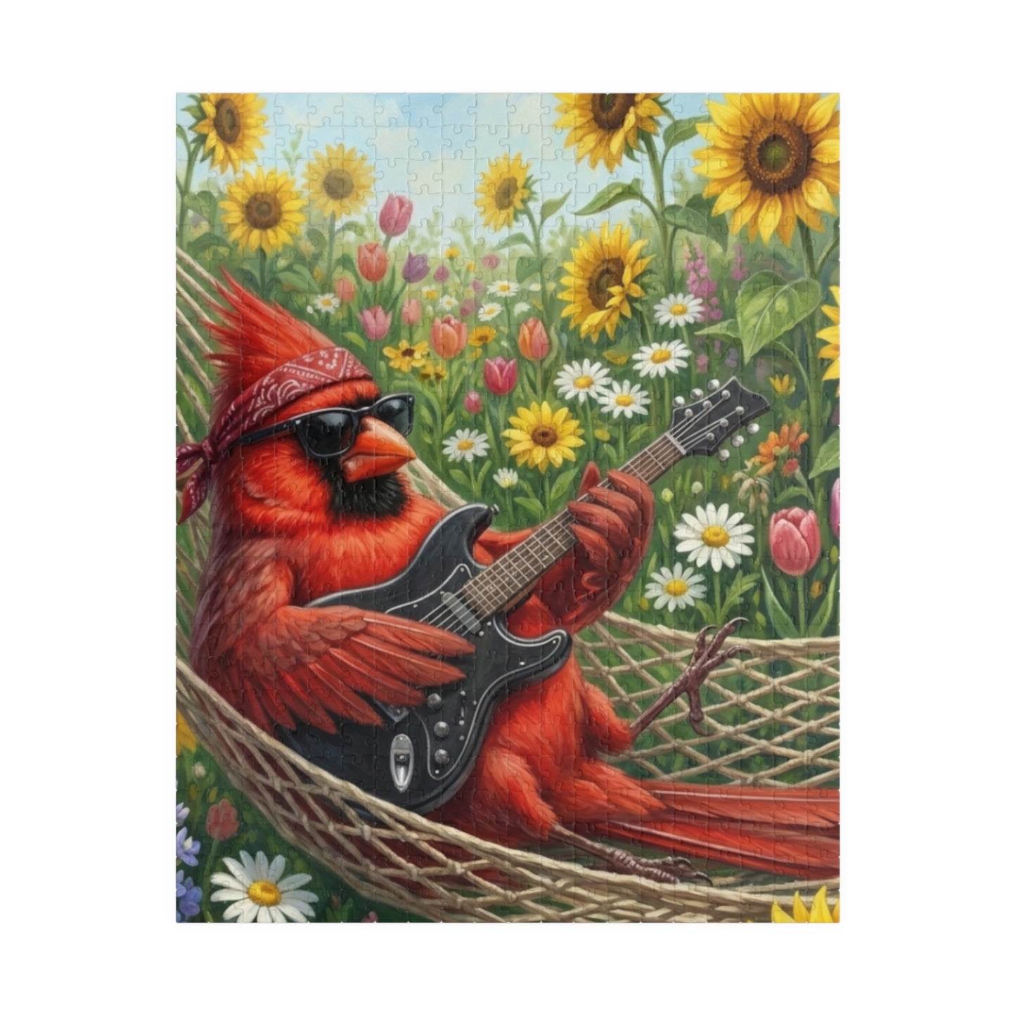 Chordinal the Rocking Bird Jigsaw Puzzle | Sunflower Hammock Premium Lover Gift (110 - 1014 Pieces) – adult and animal style