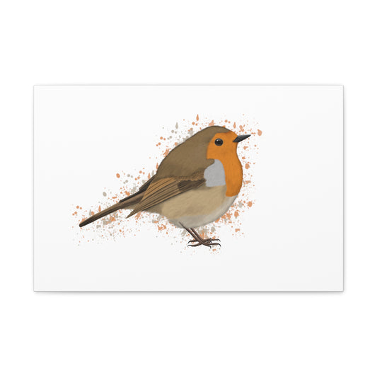 robin bird canvas gallery wrap