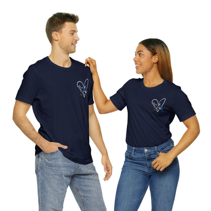 Blue Jay Heart Bird Unisex Tee - jz.birds