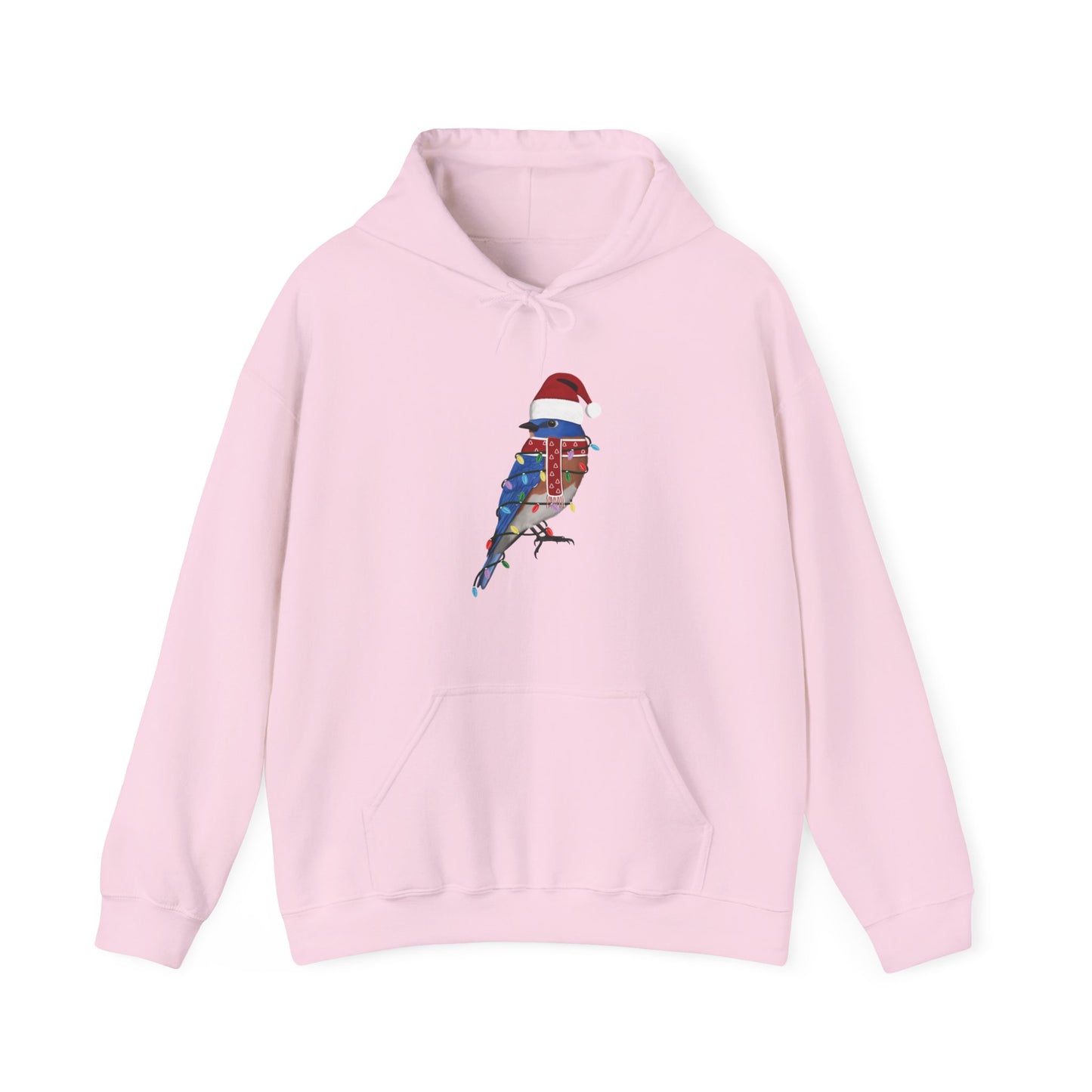 Bluebird with Fairy Lights Christmas Bird Hoodie