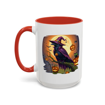 Black Raven Halloween Bird Mug - Perfect Bird Lover Gift for Spooky Season