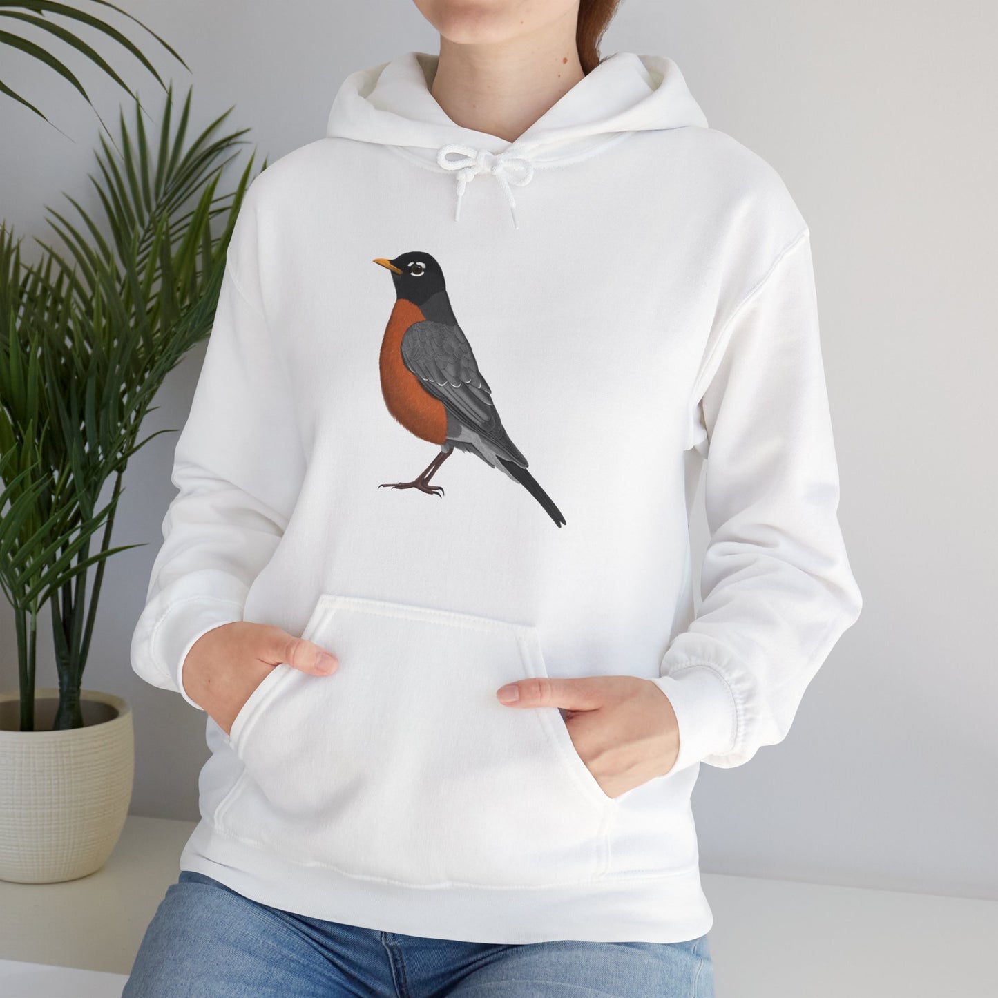 Robin Bird Birdwatching Birder Hoodie