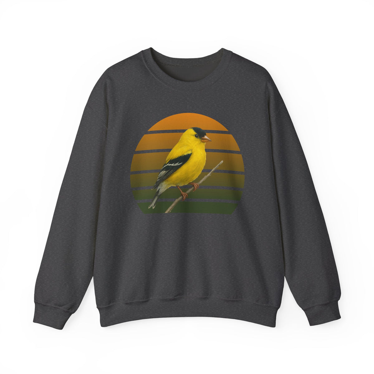 American Goldfinch Bird Sweatshirt on Animal Lover Gift background