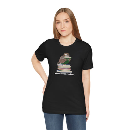 Whooo Loves Reading Owl Teacher Shirt – Cute Librarian & Book Lover Tee
