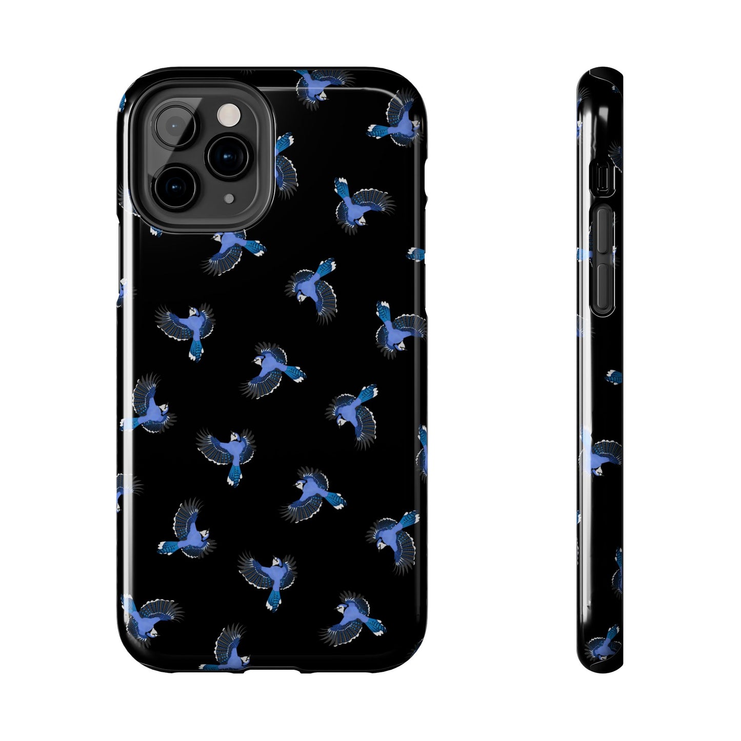 Blue Jay Phone Case – iPhone Black – Premium Tough Cover for Bird Lovers