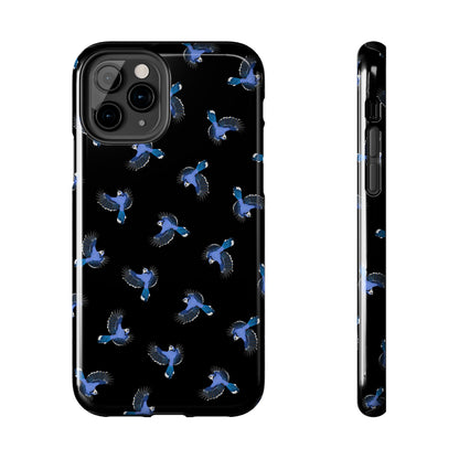 Blue Jay Phone Case – iPhone Black – Premium Tough Cover for Bird Lovers