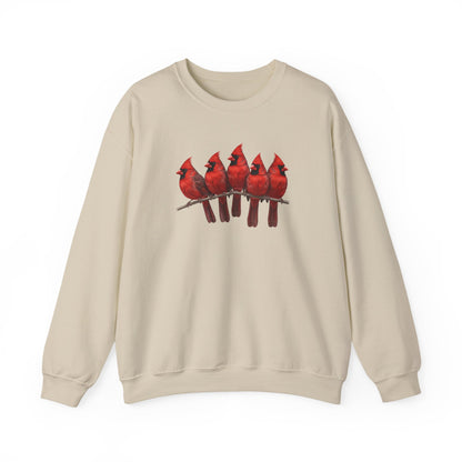 Cardinals Sweatshirt | Bird Watcher Crewneck | Unisex Songbird Gift for Bird Lovers
