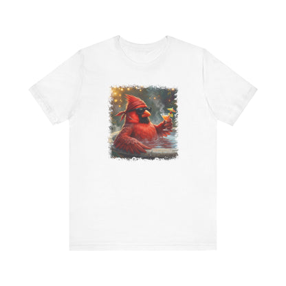 Chordinal entspannt im Vogelbad mit Drink – Premium Unisex T-Shirt | Die Gartenvögel