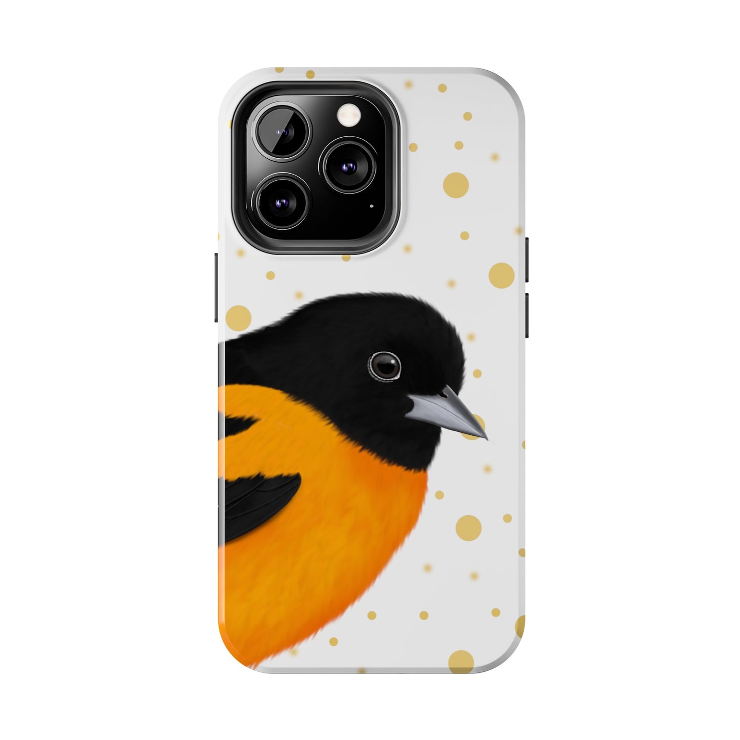 Baltimore Oriole Bird Art Tough Phone Case White