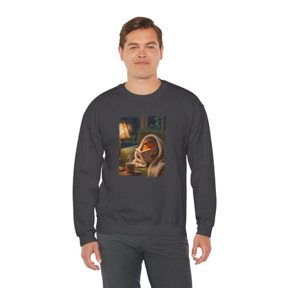 Robin Rosi Reading a Book Premium Sweatshirt for Bird Lovers