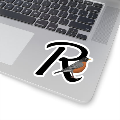 American Robin Letter R Bird Kiss-Cut Sticker
