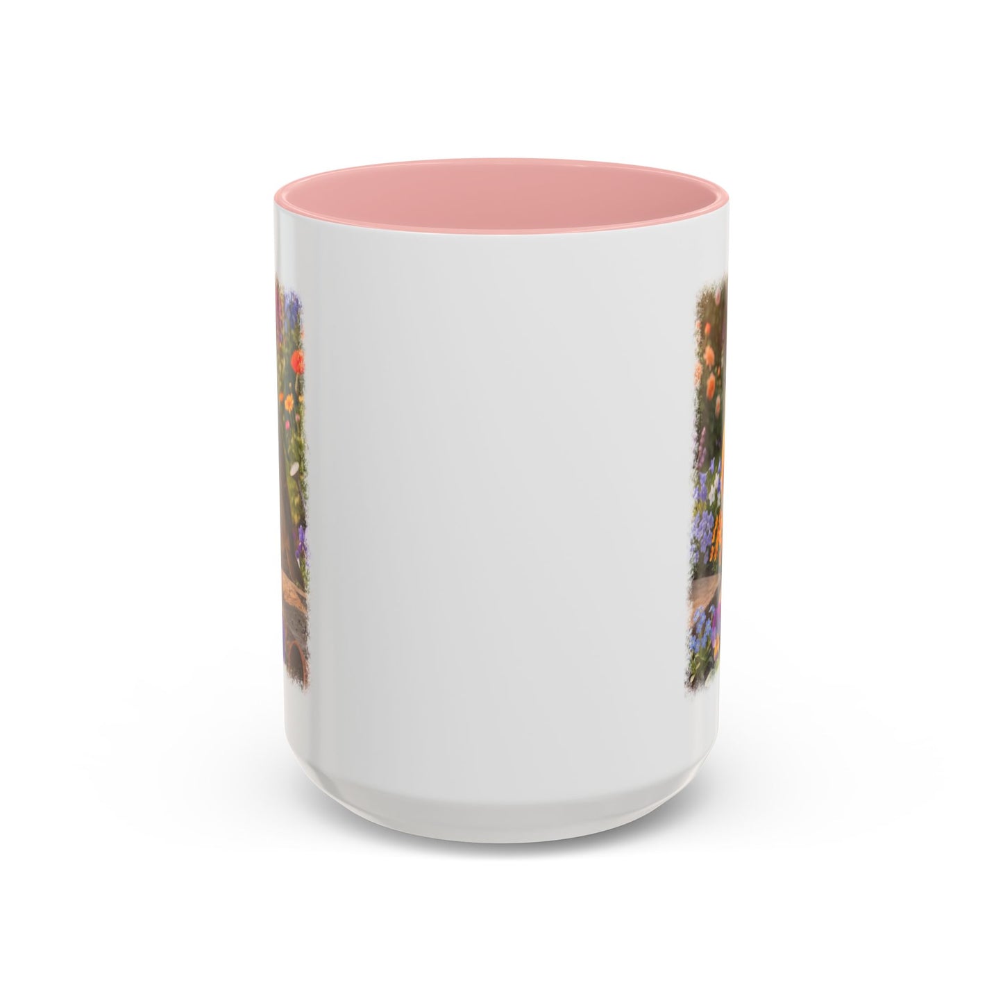 Robin Rosi Flower Bed Mug - Cute Backyard Bird Watcher Gift