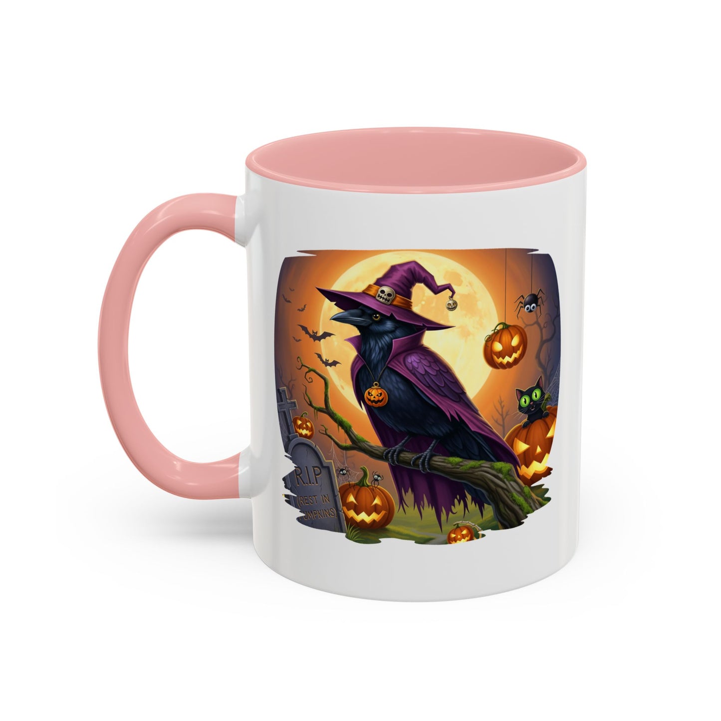 Black Raven Halloween Bird Mug - Perfect Bird Lover Gift for Spooky Season