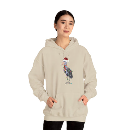 Shoebill with Fairy Lights Christmas Bird Hoodie