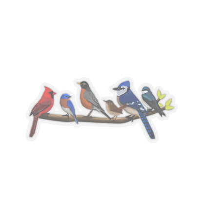 Birds on a Branch Blue Jay Cardinal Robin Sticker Bird Lover & Bird Watcher