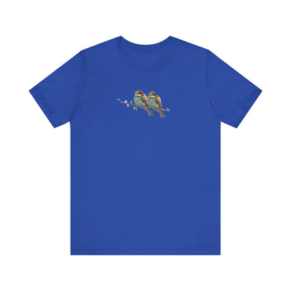 Bee-Eater Fledgling T-Shirt | Spring Blossoms Unisex Graphic Tee for Bird Watchers