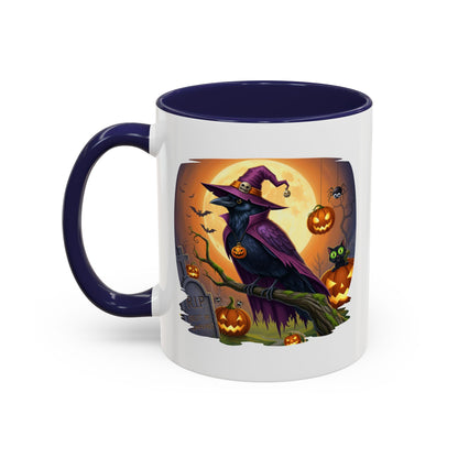 Black Raven Halloween Bird Mug - Perfect Bird Lover Gift for Spooky Season