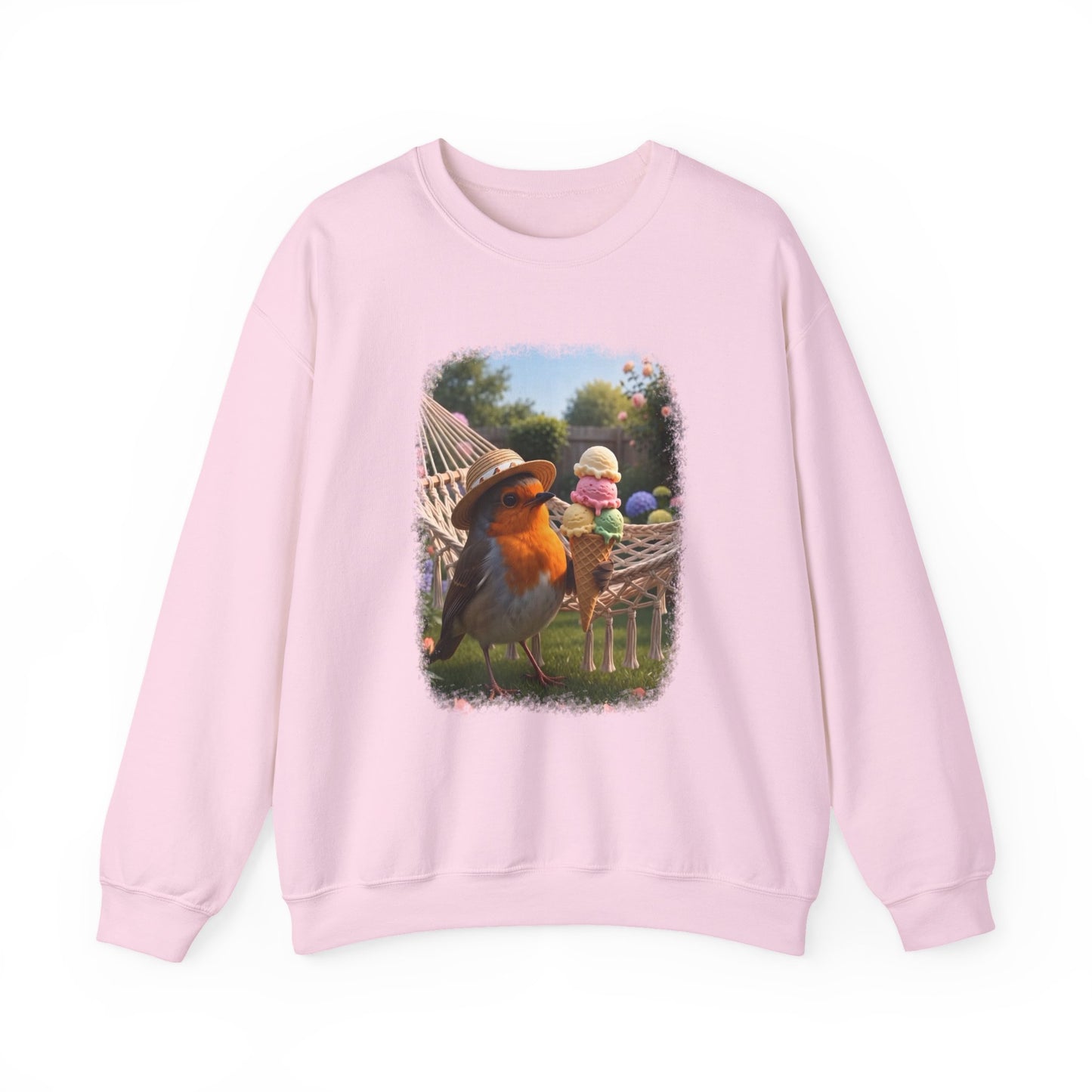 Robin Rosi Ice Cream Garden Premium Sweatshirt for Bird Lovers