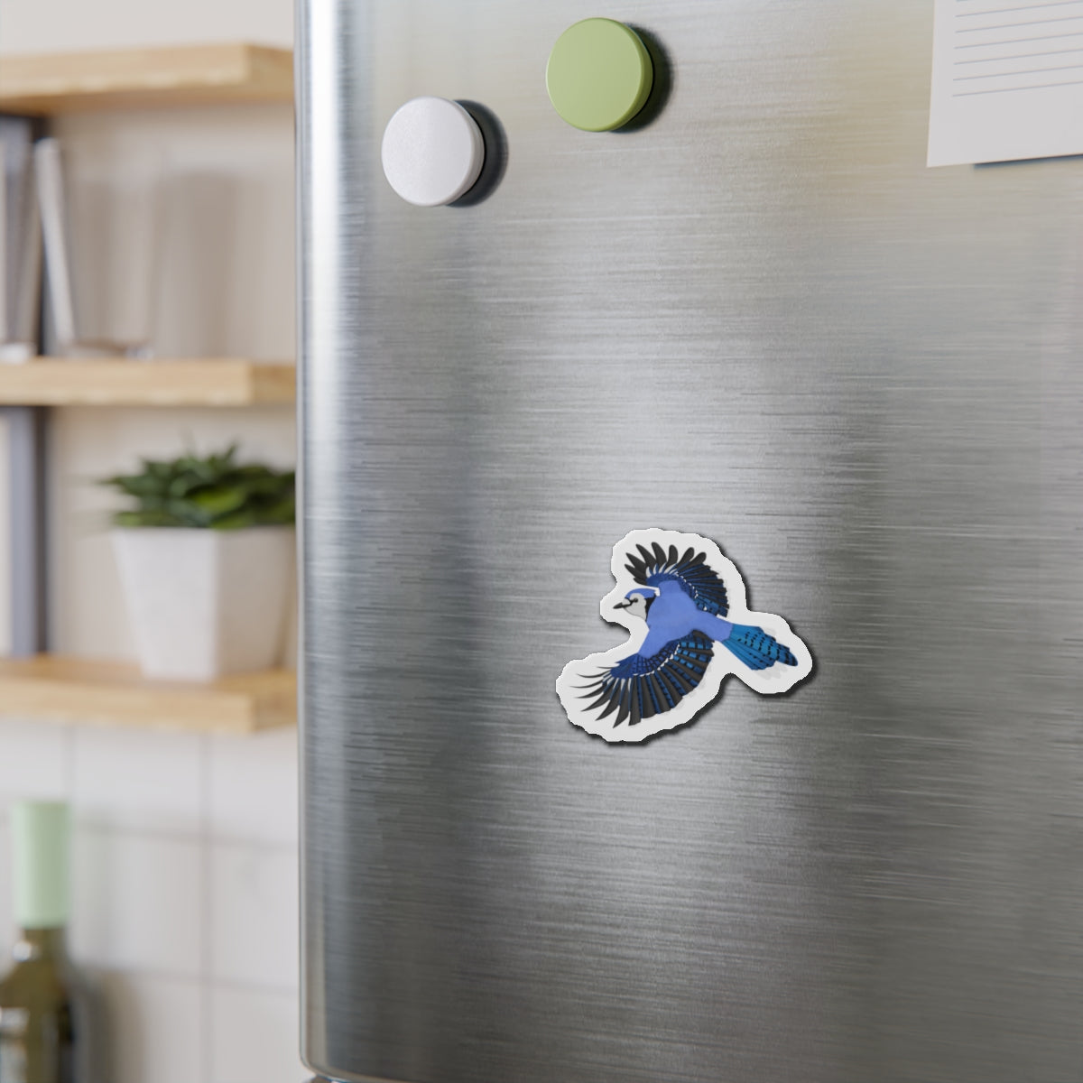 Blue Jay Flying Bird Magnet