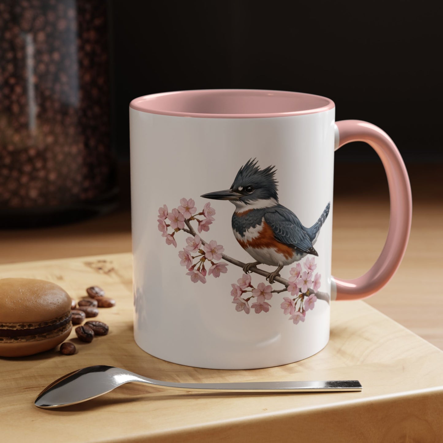 Belted Kingfisher Mug on 11oz background