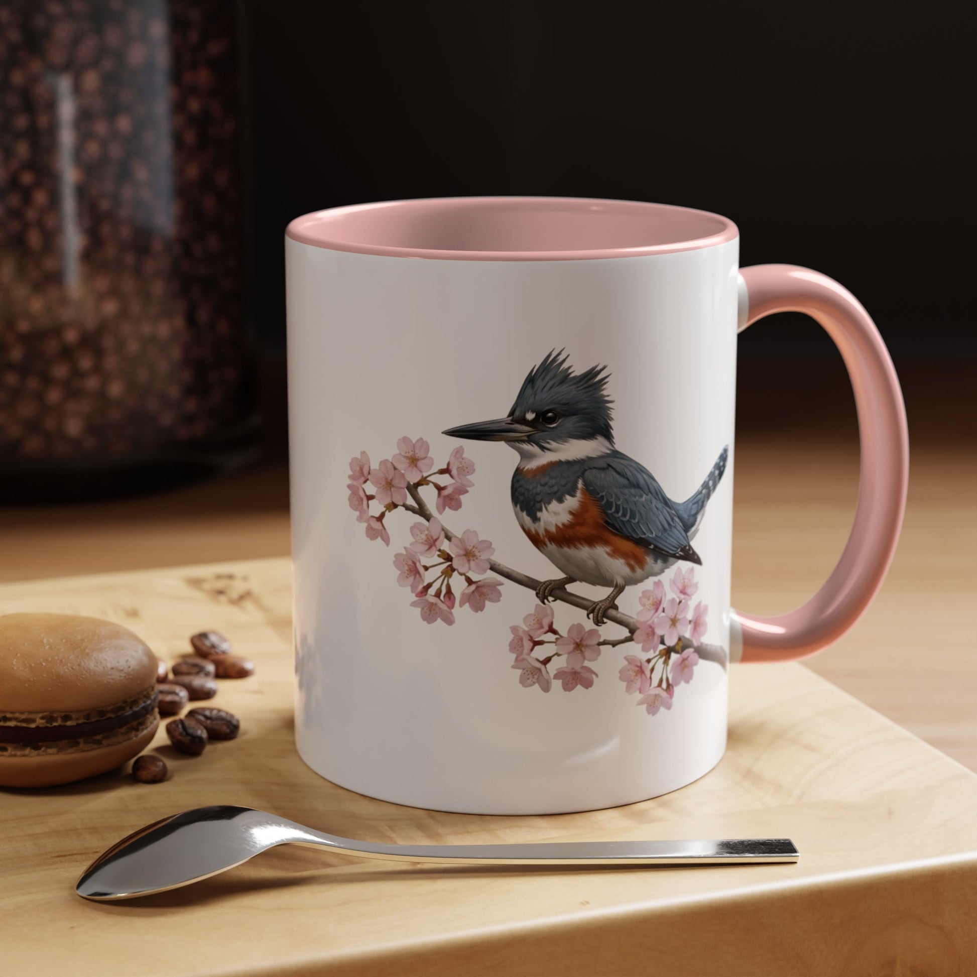 Belted Kingfisher Mug on 11oz background