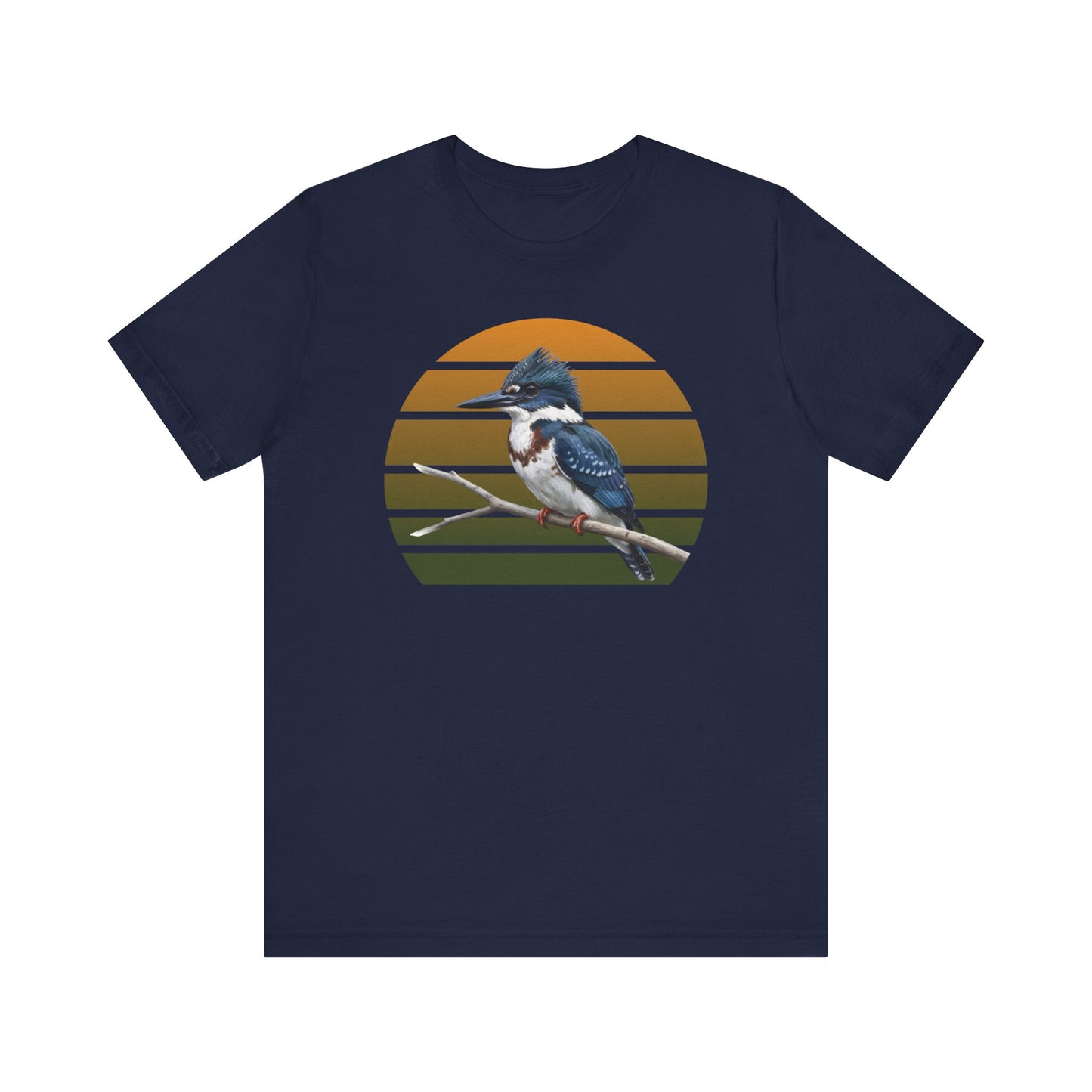 Belted Kingfisher Premium T-Shirt | Unique Birdwatcher & Birder Gift by jz.birds