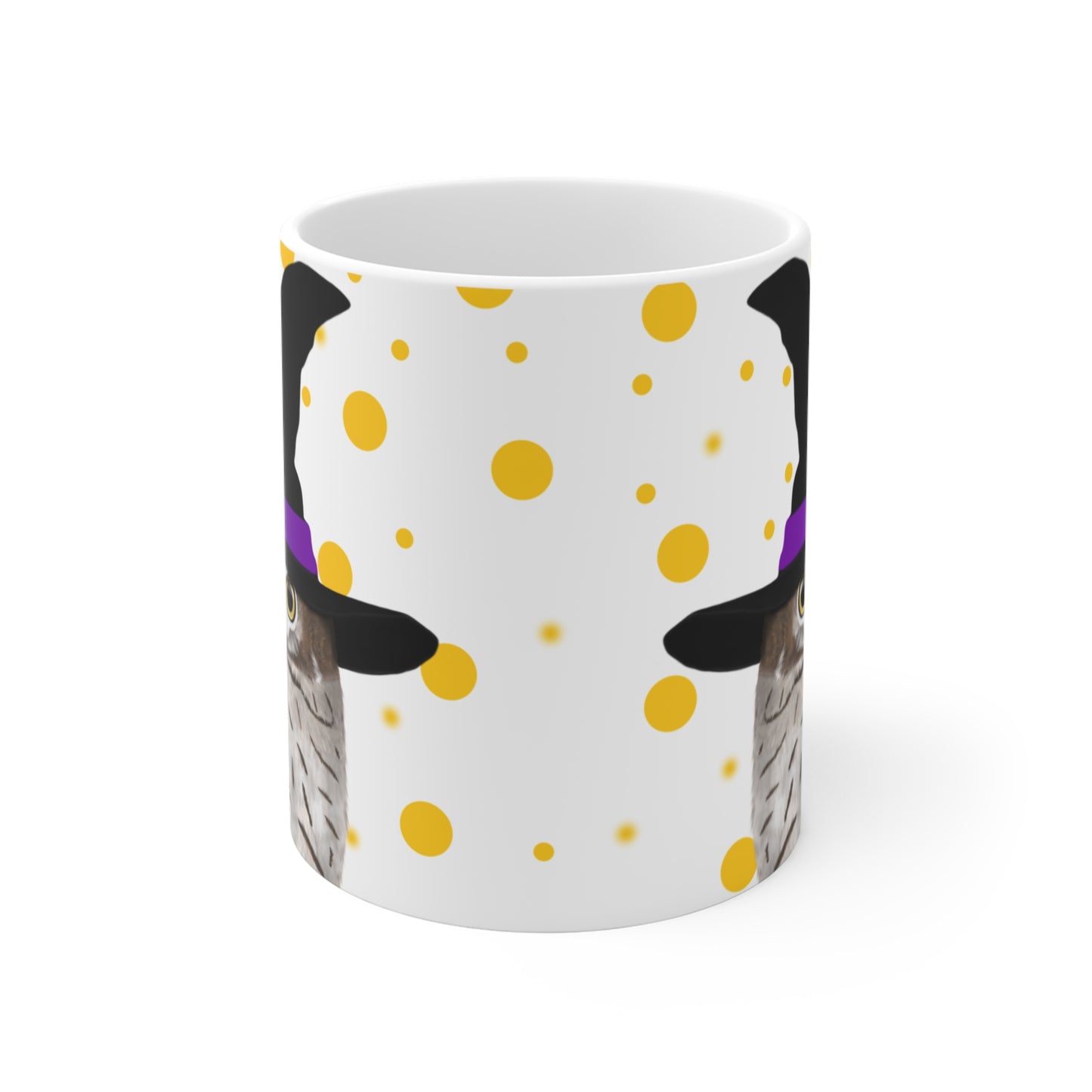 Owl with Witch Hat Halloween Bird Mug 11oz