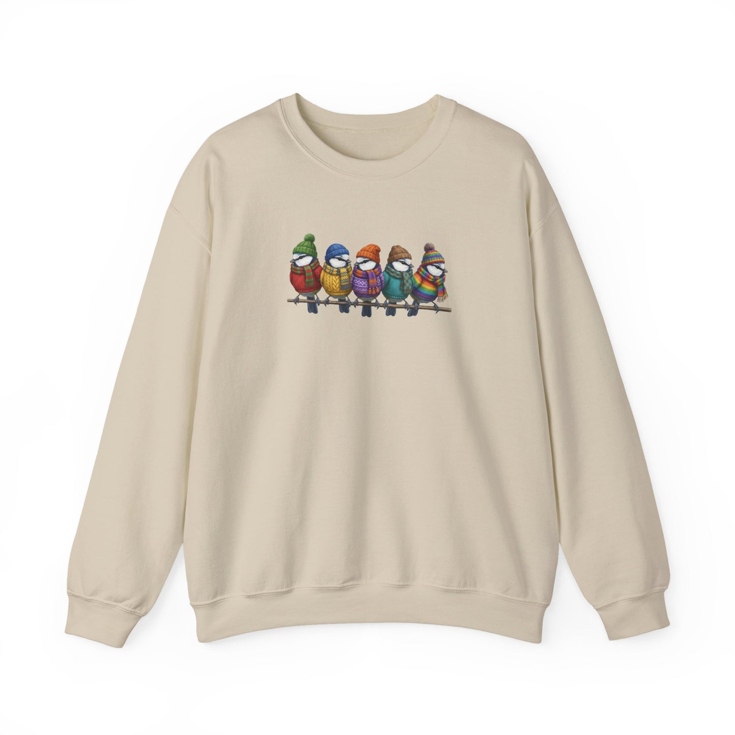 Blaumeisen in Strick Winter-Sweatshirt | Unisex Vogel Sweater für Vogelfreunde & Vogelbeobachter