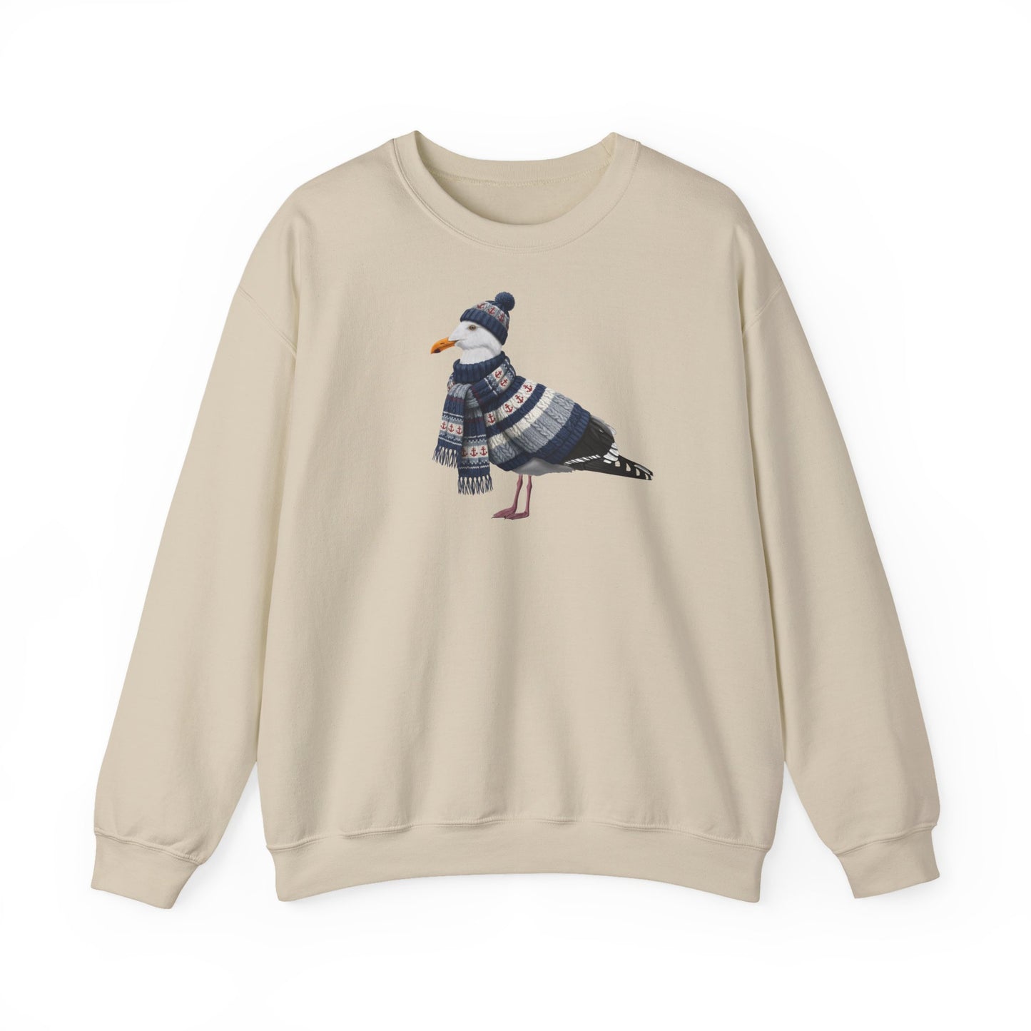 Möwe in Strick Weihnachts-Sweatshirt | Unisex Vogel Sweater für Vogelfreunde & Vogelbeobachter