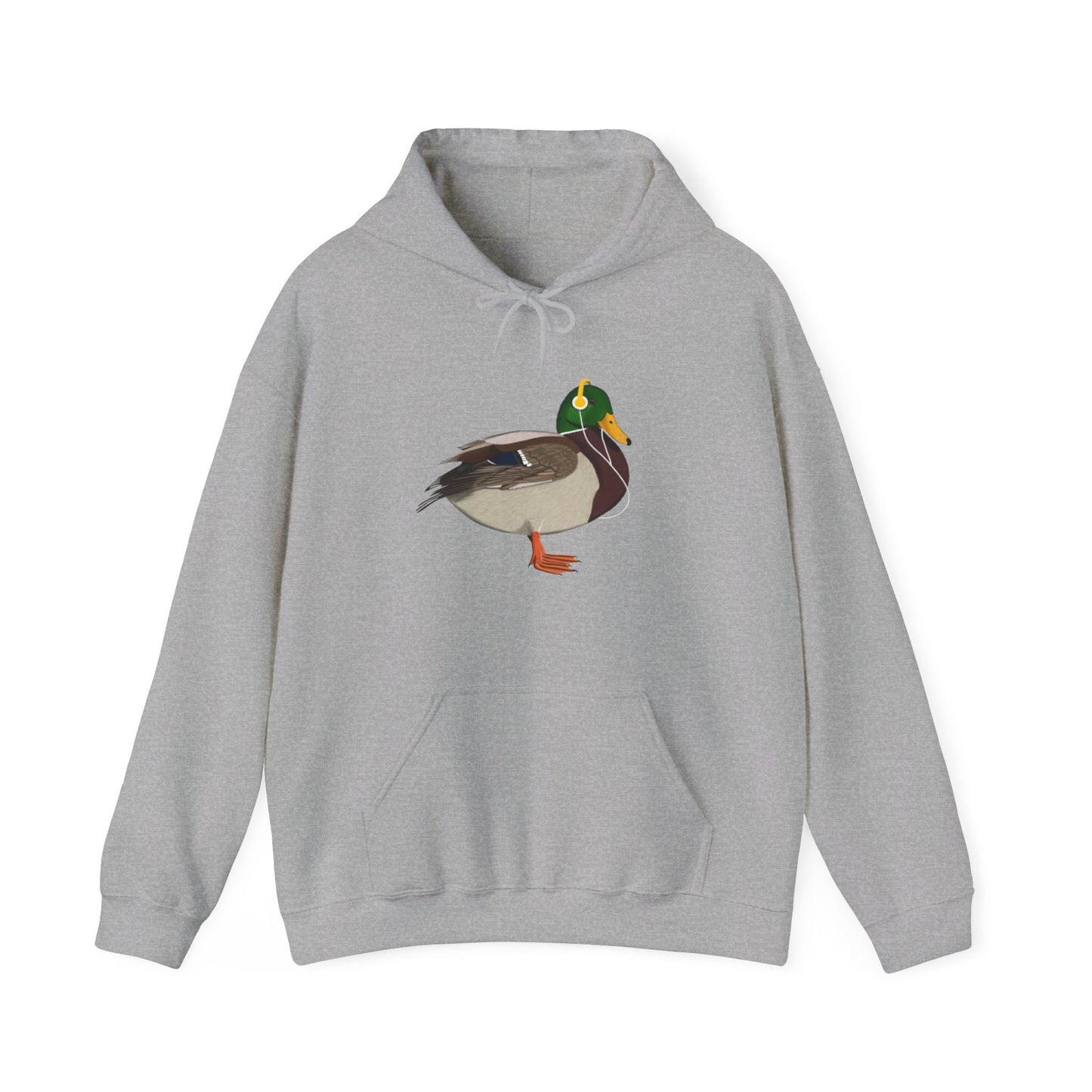 Mallard with Music Headphones Bird Birdwatching Birdlover Hoodie