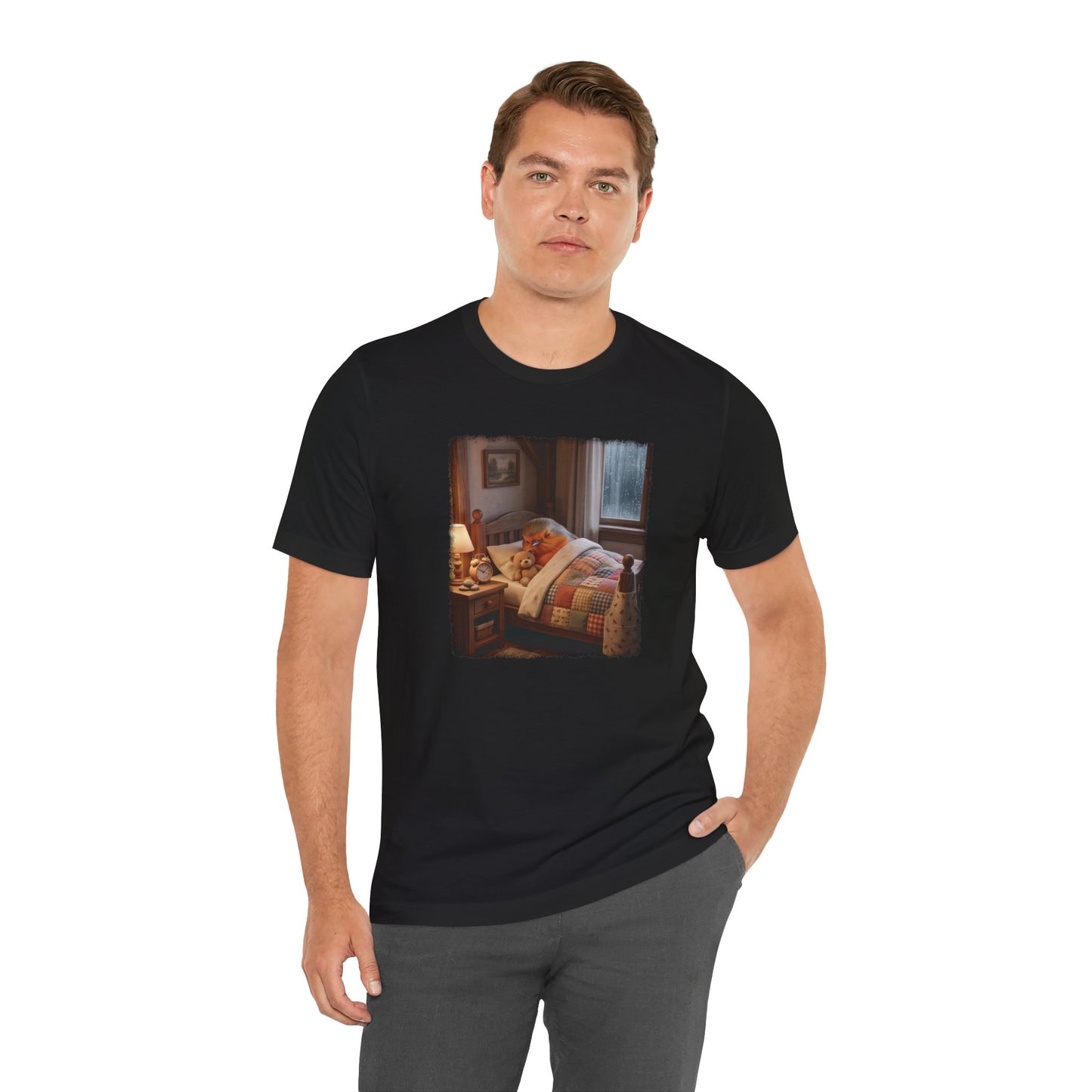 Robin Rosi Sleeping in Bed T-Shirt for Bird Lovers