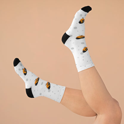 Baltimore Oriole Socks White Bird Socks for Bird Lovers One Size