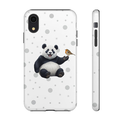 Rotkehlchen mit Panda iPhone & Google Pixel Tiermotiv Handyhülle - Tierisch guter Schutz