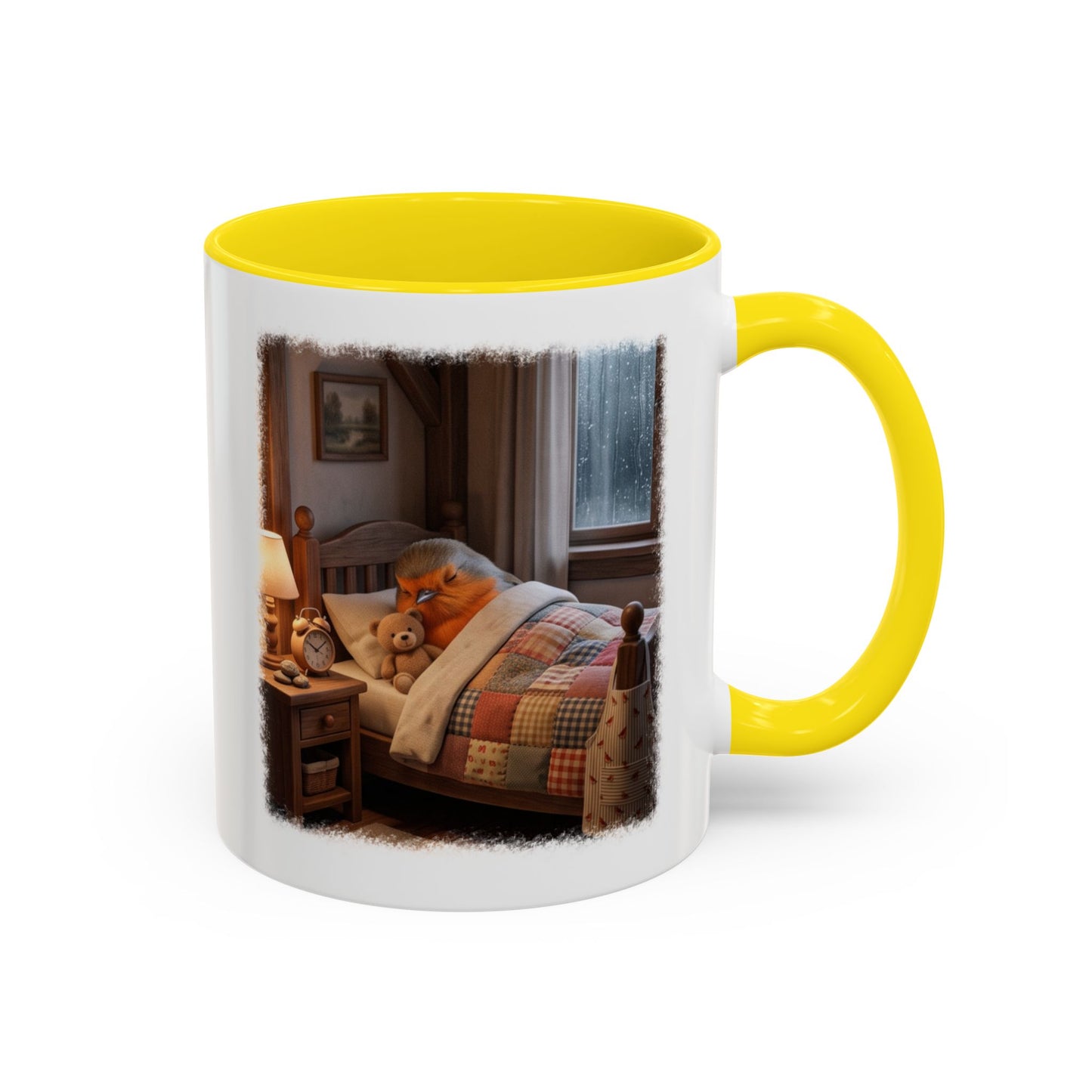 Robin Rosi Sleeping in Bed Mug for Bird Lovers