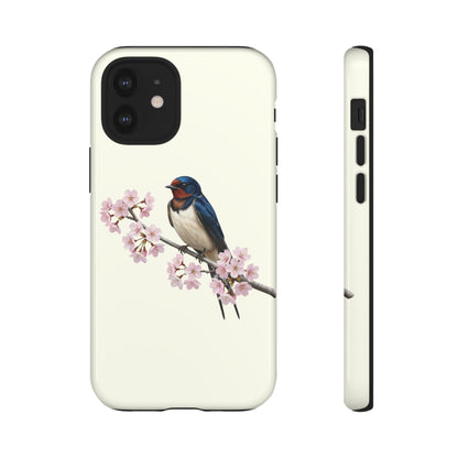 Schwalbe Handyhülle mit animal lover Hintergrund