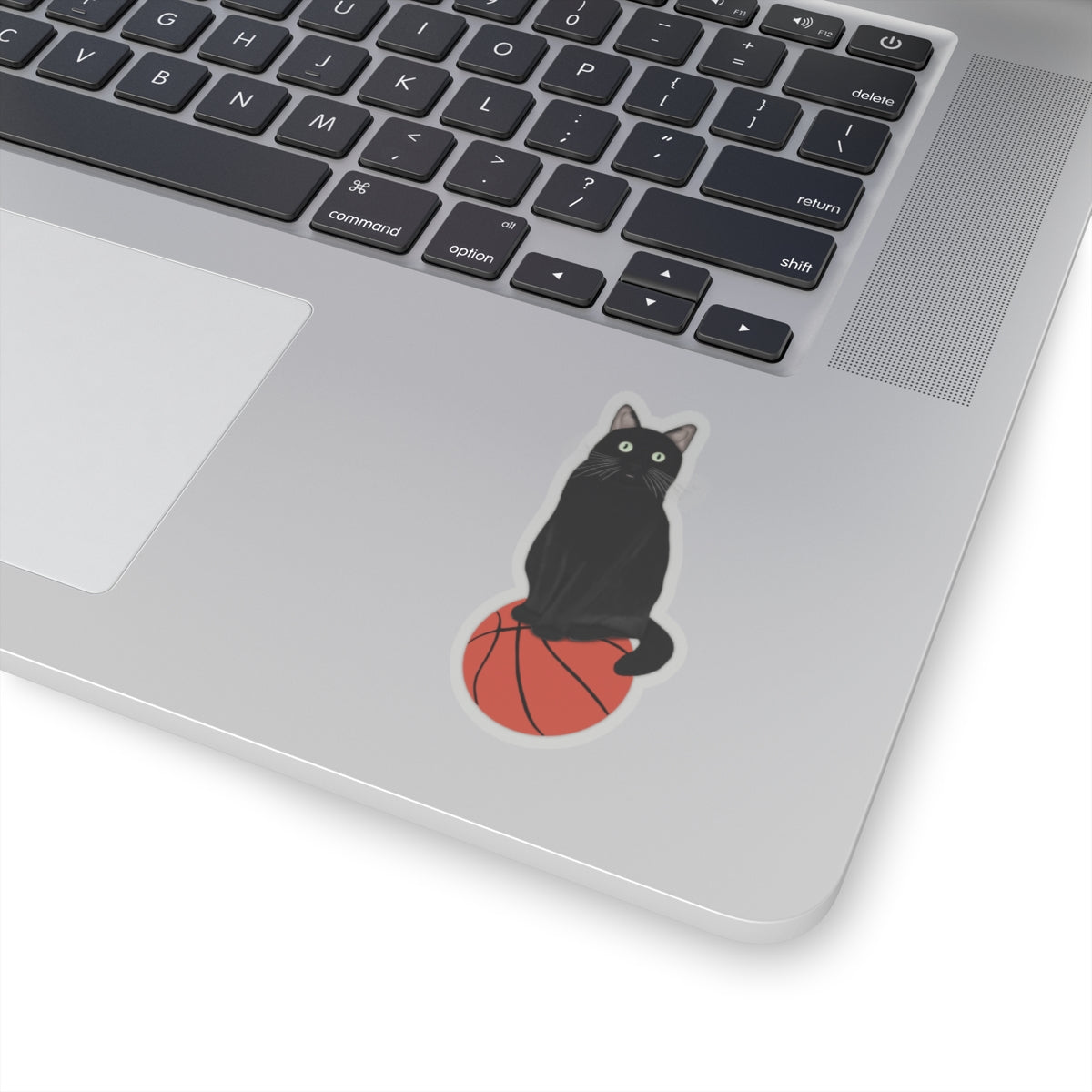 Black Cat with Basketball Cat Lover Sticker