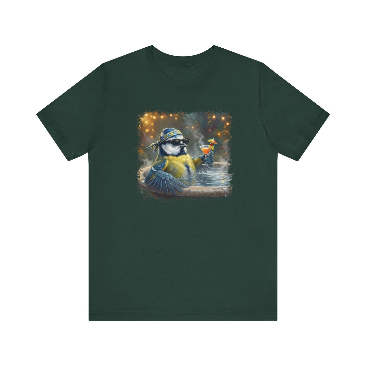 Blaumeise Vogel T-Shirt in Black
