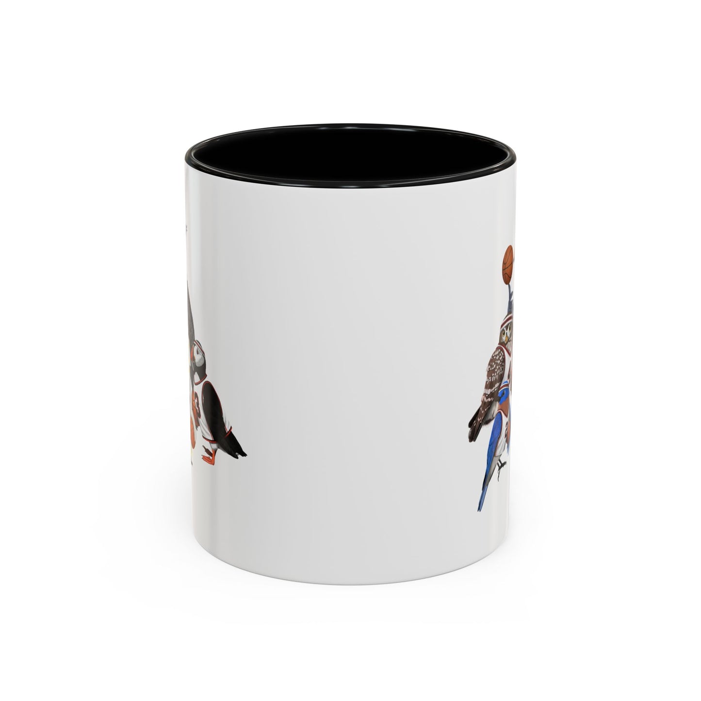 Funny Basketball Ceramic Bird Coffee Mug – Custom Gift for Bird Watchers