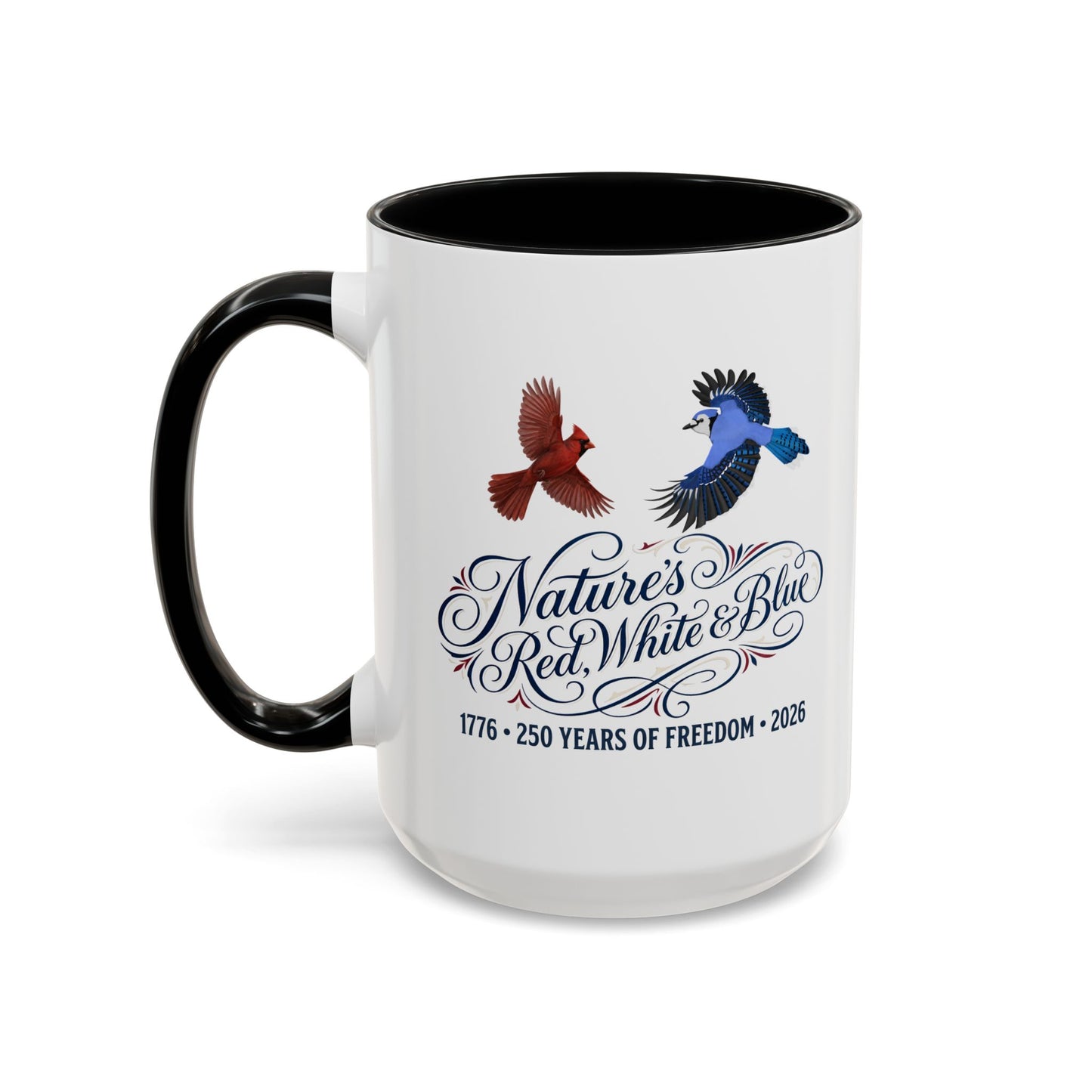 Cardinal & Blue Jay America 250 Mug | Red, White & Blue Ceramic Cup
