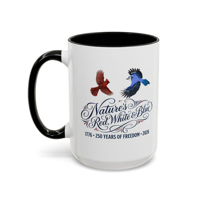 Cardinal & Blue Jay America 250 Mug | Red, White & Blue Ceramic Cup