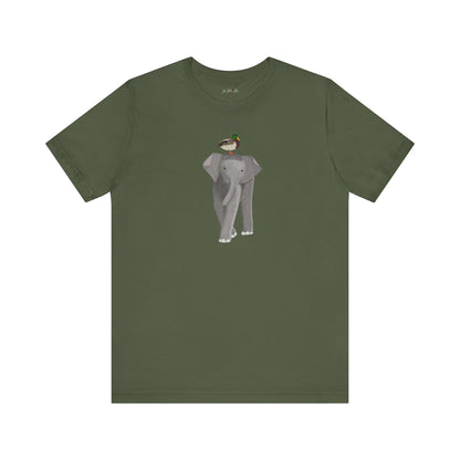 Elephant with Mallard Duck Birds Birding & Birdwatching T-Shirt