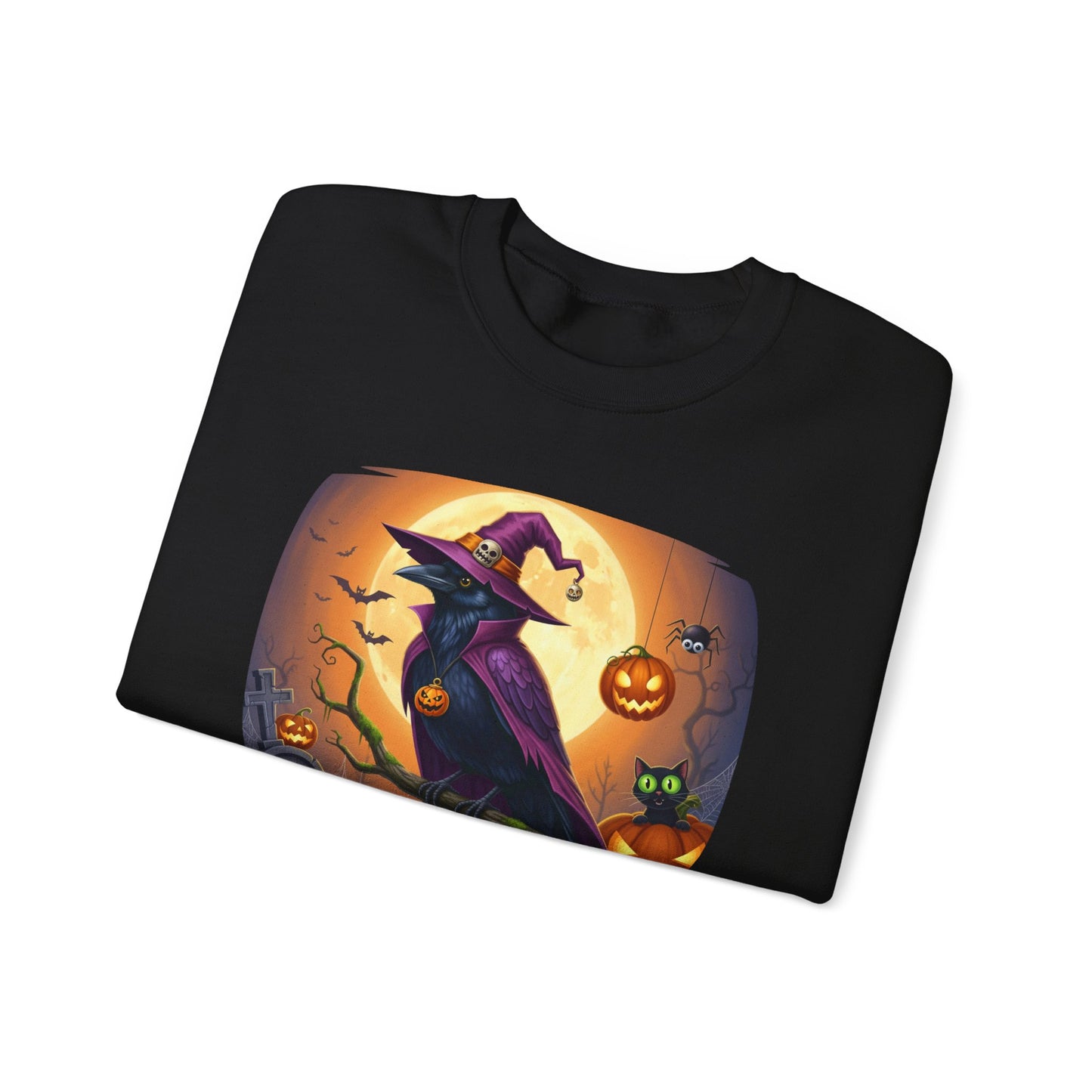 Raven Crow Halloween Bird Sweatshirt - Spooky Halloween Costume for Bird Lovers
