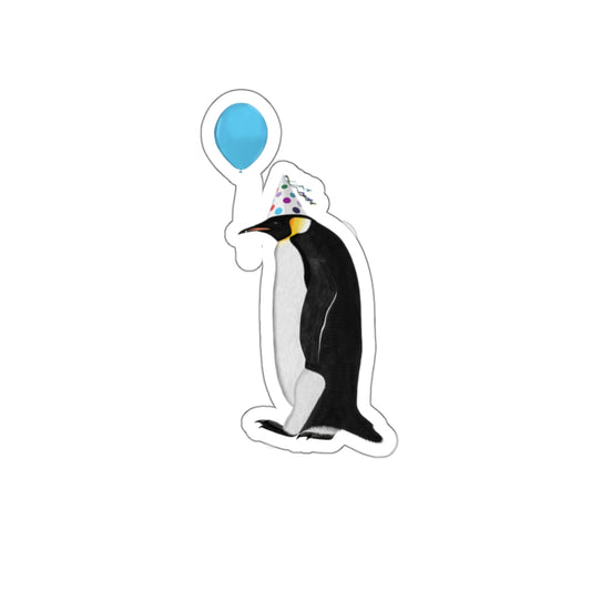 Penguin Birthday Bird Kiss-Cut Sticker