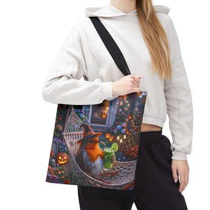 Robin Rosi Halloween Hammock Tote Bag for Spooky Season and Cozy Fall Lovers