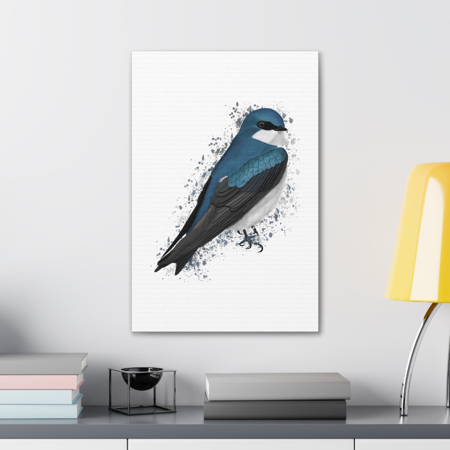 Tree Swallow Bird Canvas Gallery Wrap White - jz.birds